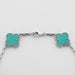 VAN CLEEF & ARPELS - Vintage Alhmabra - Collier or blanc et turquoise