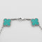 Collier VAN CLEEF & ARPELS - Vintage Alhambra - Collier or blanc et turquoise 58 Facettes DV0830-13