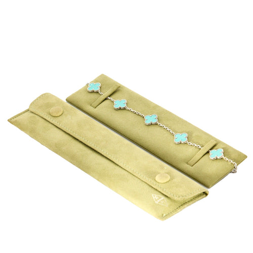 Collier VAN CLEEF & ARPELS - Vintage Alhambra - Collier or blanc et turquoise 58 Facettes DV0830-13