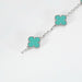 VAN CLEEF & ARPELS - Vintage Alhambra - Bracelet or blanc et turquoise