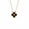 Collier VAN CLEEF & ARPELS - Vintage Alhambra - Holiday Pendant 2023 - Collier or rose et obsidienne 58 Facettes DV0830-17