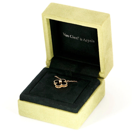 Collier VAN CLEEF & ARPELS - Vintage Alhambra - Holiday Pendant 2023 - Collier or rose et obsidienne 58 Facettes DV0830-17