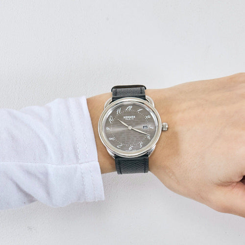 Montre HERMES - Arceau - Montre acier 58 Facettes DV10857-2