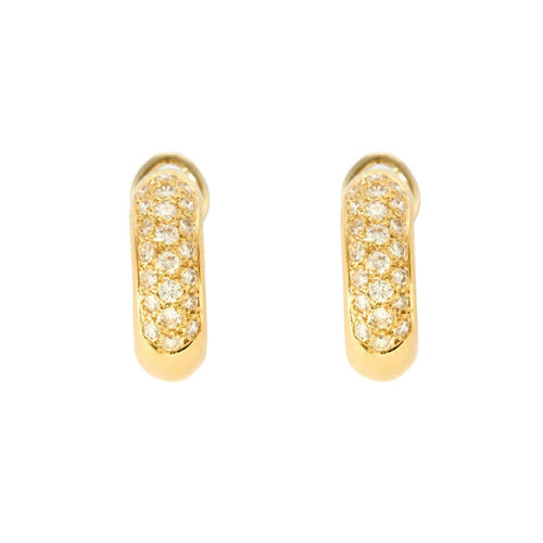 Boucles d'oreilles H. STERN - Créole or jaune et diamants 58 Facettes DV11045-4