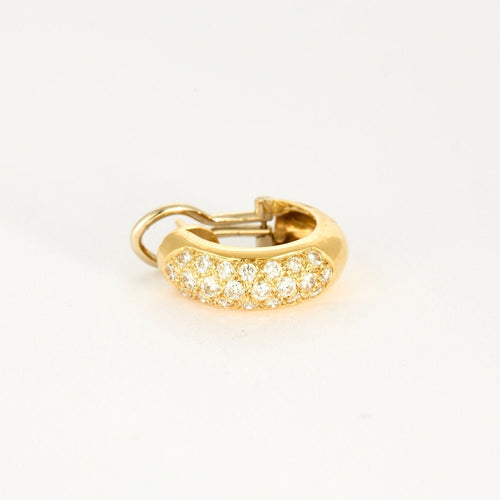 Boucles d'oreilles H. STERN - Créole or jaune et diamants 58 Facettes DV11045-4