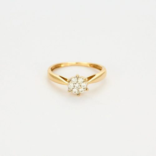 Bague 51 Bague Marguerite or jaune et diamants 58 Facettes DV0642-1-51-23