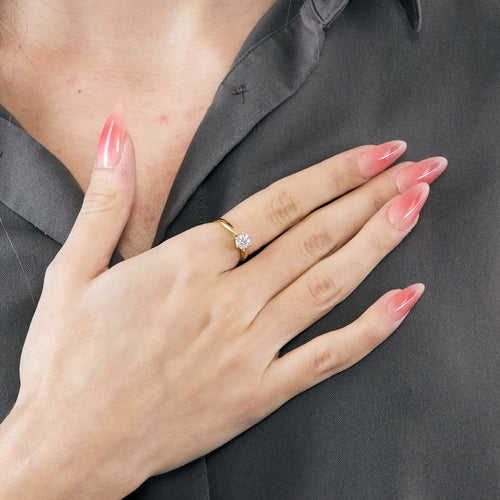 Bague 51 Bague Marguerite or jaune et diamants 58 Facettes DV0642-1-51-23