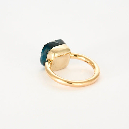 Bague 56 POMELLATO - Nudo Maxi - Bague or rose et Topaze Blue London 58 Facettes DV0942-1-56-3