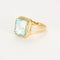 Bague 61 Bague or jaune et gris, diamants et aigue marine 58 Facettes DV9172-3-61-2