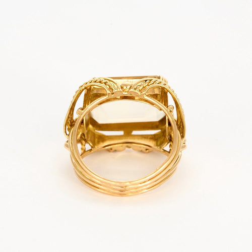 Bague 55 Bague en or jaune et citrine 58 Facettes DV11045-5-55