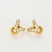 BULGARI - Boucles d’oreilles en or jaune  et diamants. 