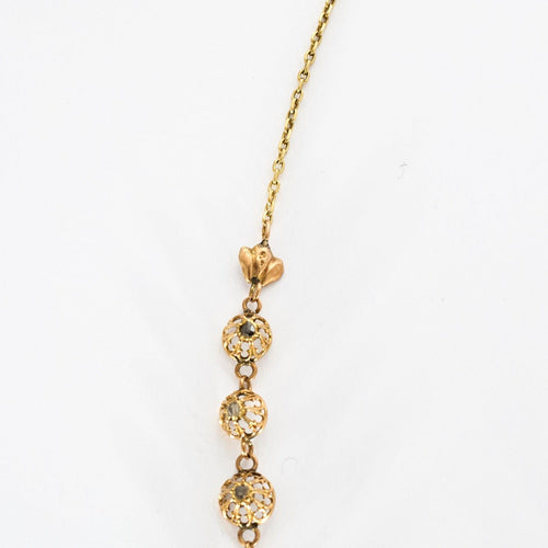 Collier Collier en or jaune et diamants taillés en rose 58 Facettes DV11678-2