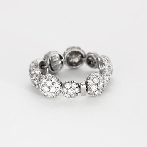 CHANTECLER- Bagues souples en or jaune et or gris, diamants et saphirs jaune