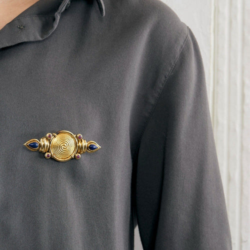 Broche ILIAS LALAOUNIS - Important Broche sculpturale or jaune 58 Facettes DV0960-4