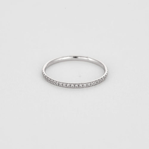 Bague 56 MAUBOUSSIN - Fine alliance or blanc et diamants 58 Facettes DV11922-5-56-3