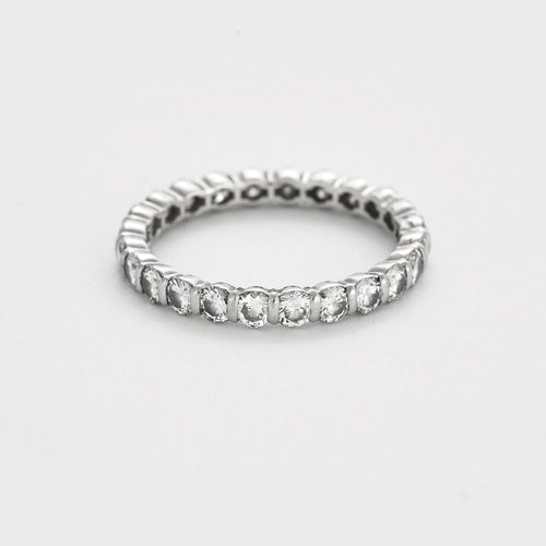 Bague 57 Alliance platine, or gris et diamants 58 Facettes DV4754-16-57-3