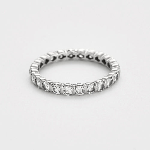 Bague 57 Alliance platine, or gris et diamants 58 Facettes DV4754-16-57-3