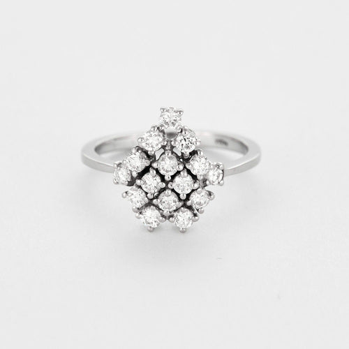 Bague 50 Bague en or gris et diamants 58 Facettes DV0120-15-50-5