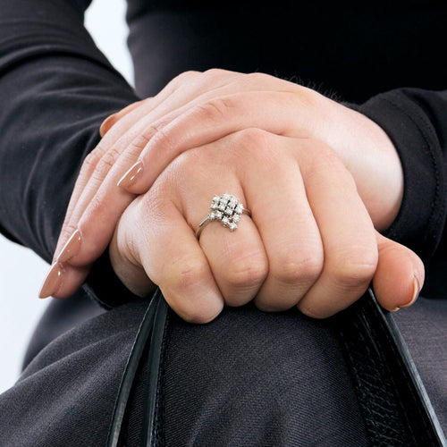 Bague 50 Bague en or gris et diamants 58 Facettes DV0120-15-50-5