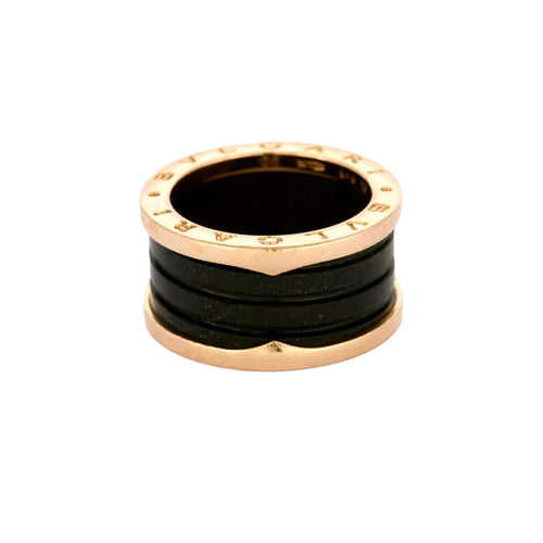 Bague 55 BULGARI - B ZERO - Edition spéciale- Bague en or rose et marbre vert 58 Facettes DV0964-1-DV0882-1