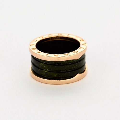 Bague 55 BULGARI - B ZERO - Edition spéciale- Bague en or rose et marbre vert 58 Facettes DV0964-1-DV0882-1