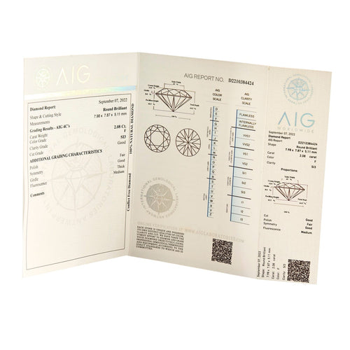 Diamant sous scellé 2.08 carat 58 Facettes DV0083-7