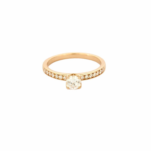 Bague 50 FRED - Delphine - Bague solitaire en or rose et diamants 58 Facettes DV0970-2