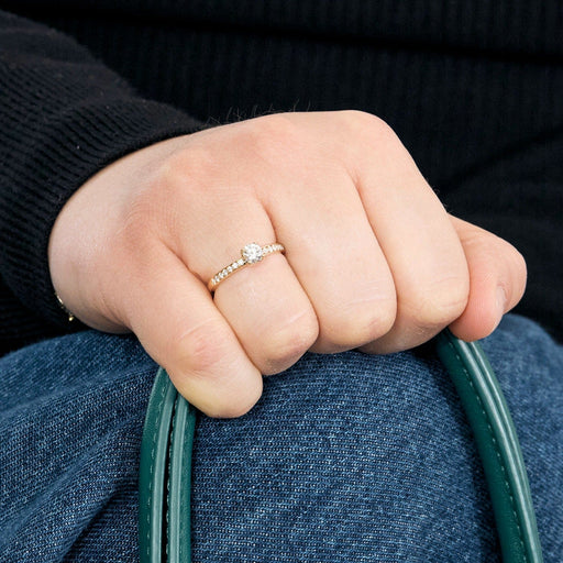 Bague 50 FRED - Delphine - Bague solitaire en or rose et diamants 58 Facettes DV0970-2