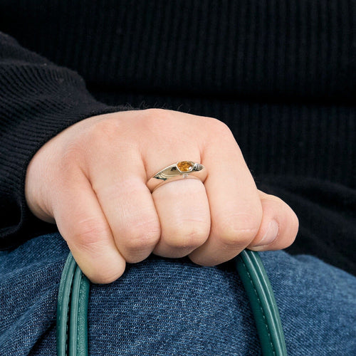 Bague 55 PIAGET - Biseau - Bague en or gris et citrine 58 Facettes DV12511-8-DV0882-1