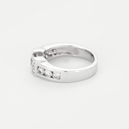 Bague 53 Bague Jonc en or gris et diamants 58 Facettes DV2004-11-53-10