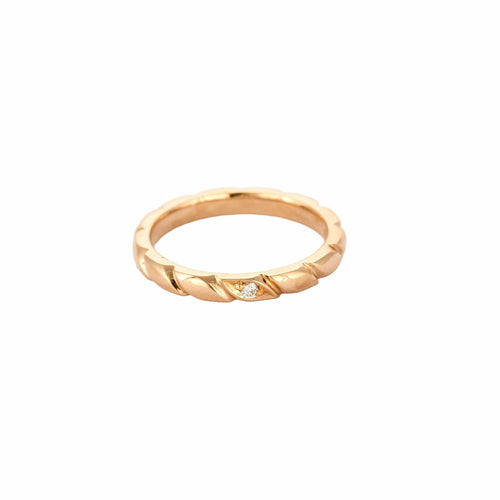 Bague 50 CHAUMET - Torsade - Alliance en or rose et diamant 58 Facettes DV0970-1-50-2