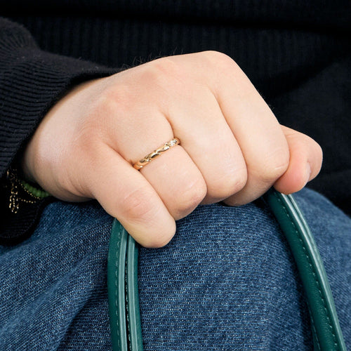 Bague 50 CHAUMET - Torsade - Alliance en or rose et diamant 58 Facettes DV0970-1-50-2