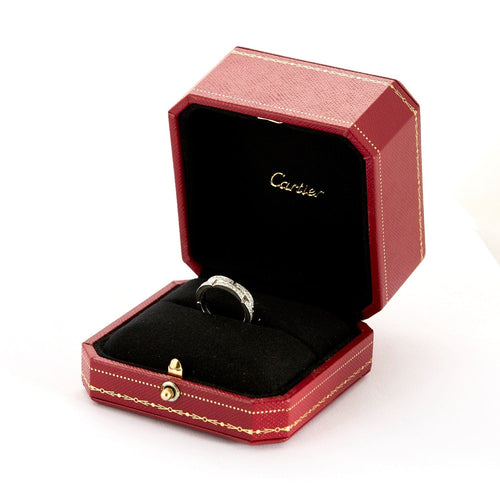 Bague 49 CARTIER - Panthère - Bague or blanc 2 rangs semi-pavée diamants 58 Facettes DV12359-1-3