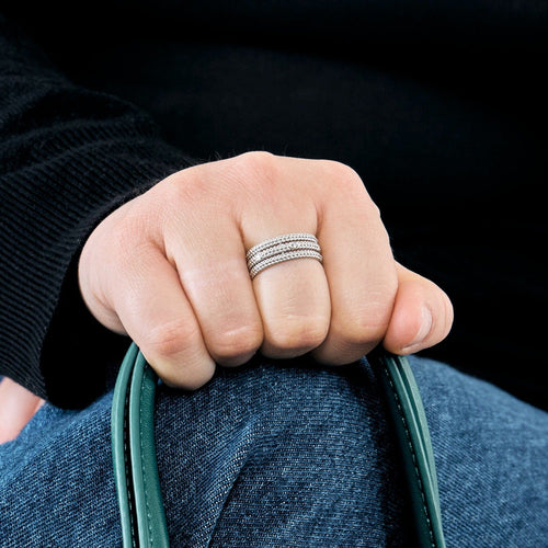 Bague 54 MAUBOUSSIN - Le Premier Jour - Bague en or gris et diamants 58 Facettes DV6598-14