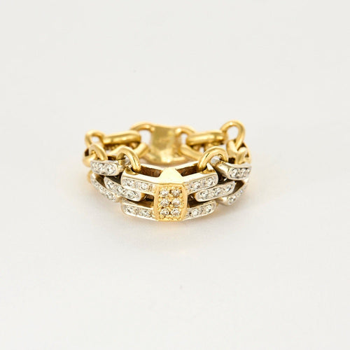 Bague 50 Pomellato - Bague souple en or jaune et or gris , diamants 58 Facettes DV0972-1