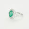 Bague 52 Bague en or gris , Emeraude de Colombie et diamants 58 Facettes DV11451-5-52-2