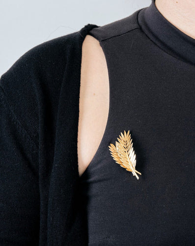 Broche Broche "Feuille" en or jaune 58 Facettes DV12555-1