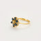 Bague 49 Bague "Fleur" or jaune, diamants et saphir 58 Facettes DV0974-6-49-2