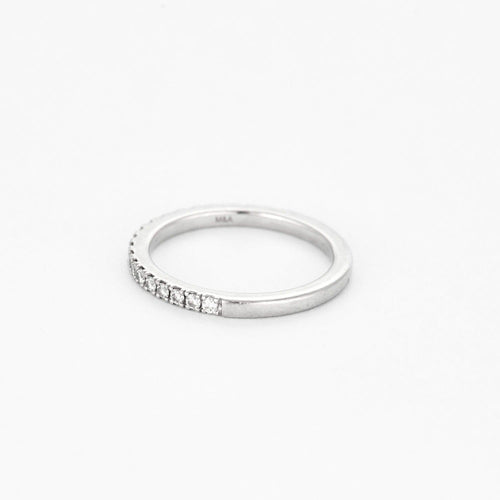 Bague 47.5 DE BEERS - Demie alliance en platine et diamants 58 Facettes DV0973-2-475-3