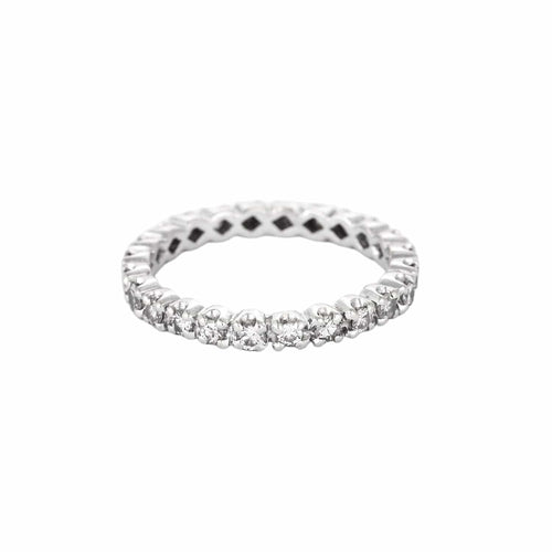 Bague 54.5 Alliance en or gris et diamants 58 Facettes DV0975-5-545-2