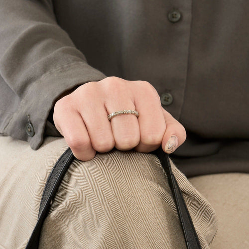 Bague 54.5 Alliance en or gris et diamants 58 Facettes DV0975-5-545-2