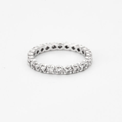 Bague 54.5 Alliance en or gris et diamants 58 Facettes DV0975-5-545-2