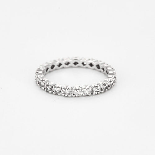 Bague 54.5 Alliance en or gris et diamants 58 Facettes DV0975-5-545-2