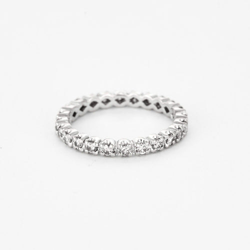 Bague 54.5 Alliance en or gris et diamants 58 Facettes DV0975-5-545-2