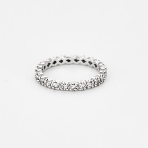 Bague 54.5 Alliance en or gris et diamants 58 Facettes DV0975-5-545-2