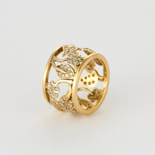 Anneau or jaune et diamants