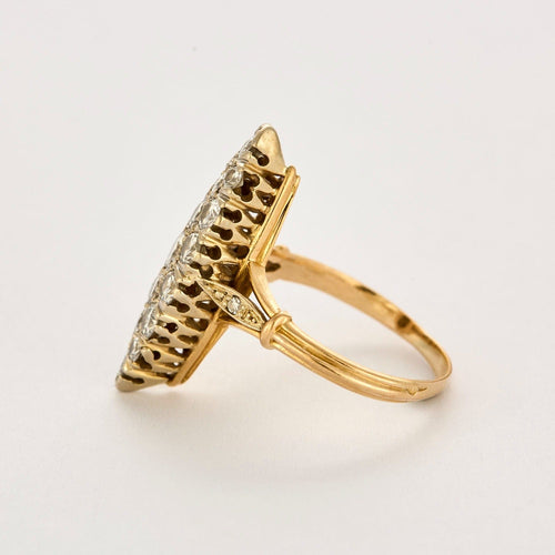 Bague 54 Bague marquise  en or jaune et or gris , diamants 58 Facettes DV12539-1-54-3