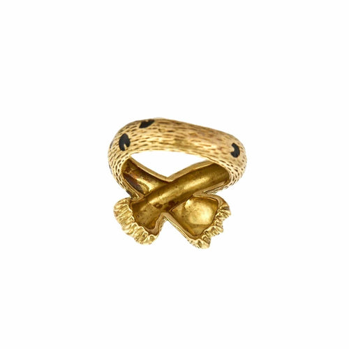 Bague 48 FRED - Ombre Féline - Bague en or jaune et émail 58 Facettes DV12321-2-48-2