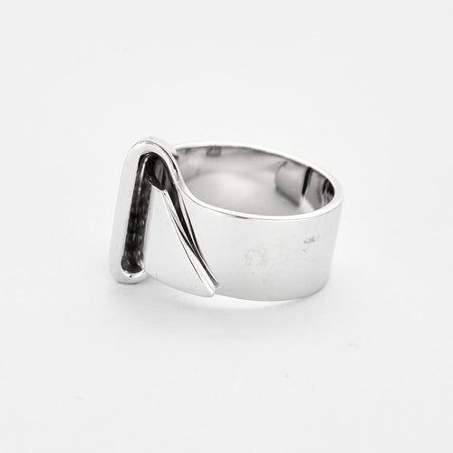 Bague 54 Bague moderniste en or gris et diamants 58 Facettes DV12321-3-54-3