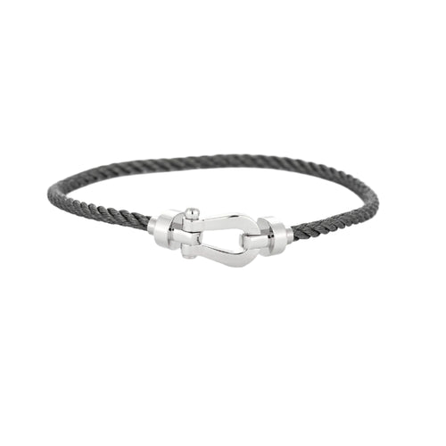 Bracelet FRED - Bracelet « Force 10 » moyen modèle en or gris 58 Facettes DV12985-1